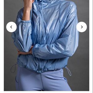 Women's Shiny Blue Bomber Jacket